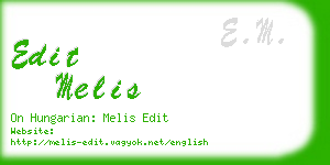 edit melis business card